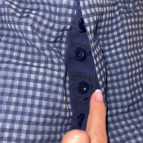 Sacai Womens Shorts Size Medium Blue Checked Pockets Lined Classic New - Picture 4 of 16